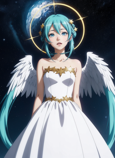 26072218-2067885436-(anime coloring, anime screencap, ghibli, mappa, anime style), 1girl, hatsune miku, white gown, angel, angel wings, golden halo,.png